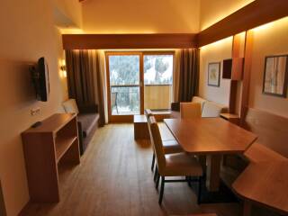04. Catered chalet Gretl Serfaus Woonkamer appartement